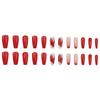 24 Stück rot Ballett Nagelglitzer Französisch Schmetterling Vollfarbe Nagelkunst Stück Temperament Nische elegant tragen Nagel