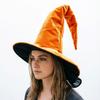 Tall Pointed Party Hat for Seasonal Costumes, Shapeable Outline and Tip with Soft Polyester Shell and Support Frame