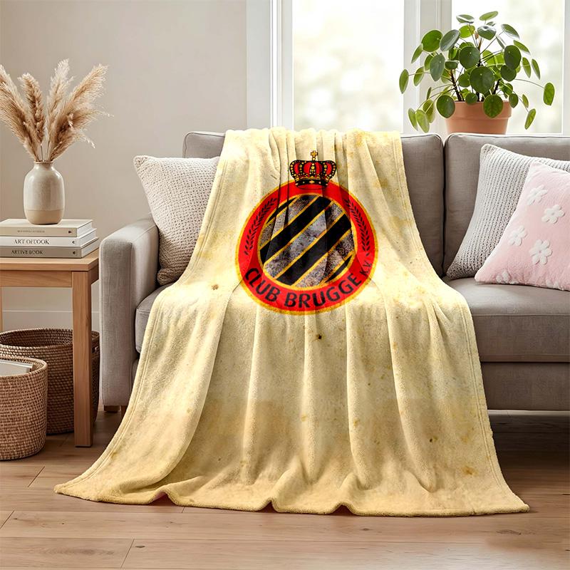 Club Brugge KV Blanket Flannel Blanket Soft Cozy Plush Throw for Sofa Bed Lightweight Home Decoration