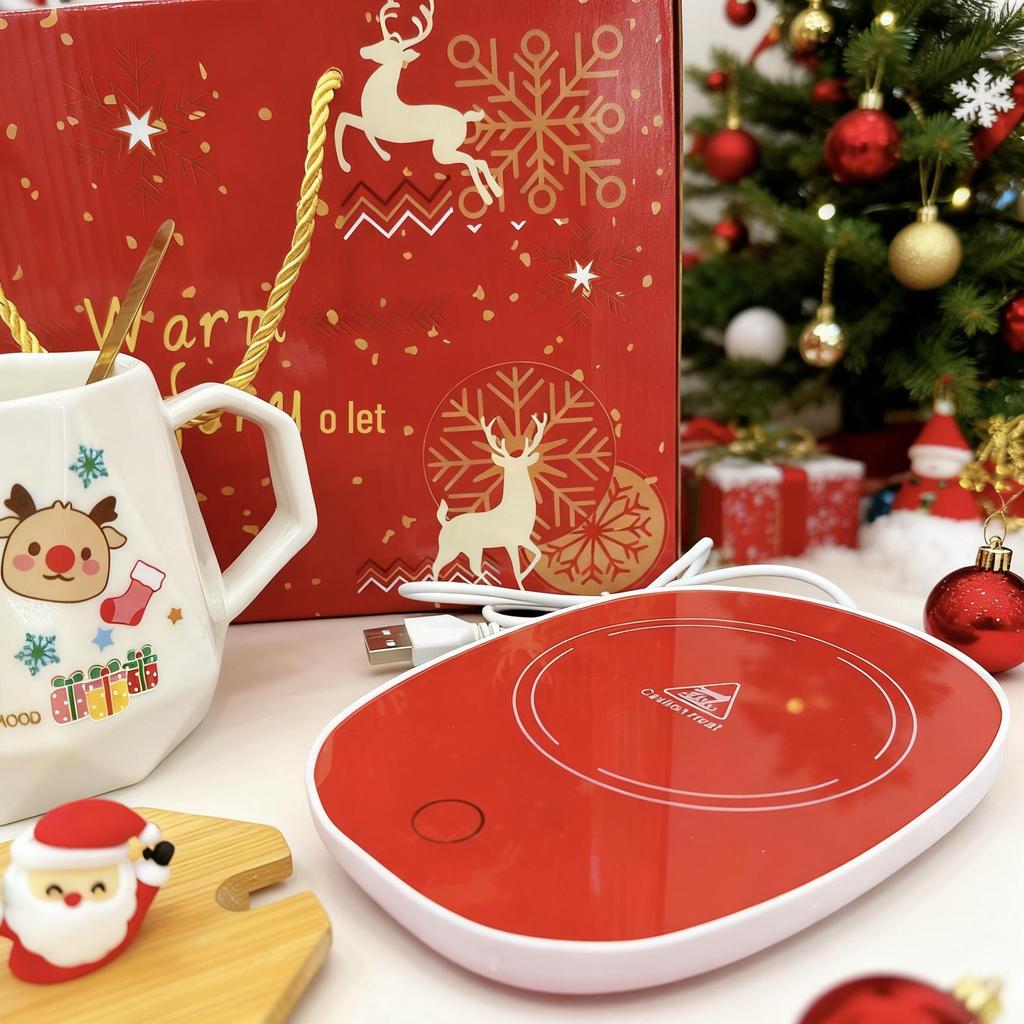 Santa Claus Ceramic Mug Gift Set: Constant Temperature, Large Capacity, High-Quality Cartoon Christmas Cup.