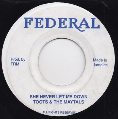 7inch Record TOOTS & THE MAYTALS / BYRON LEE & T - She Never Let Me Down / River To Th NONE Federal Jamaica Reggae, Ska & Dub Used