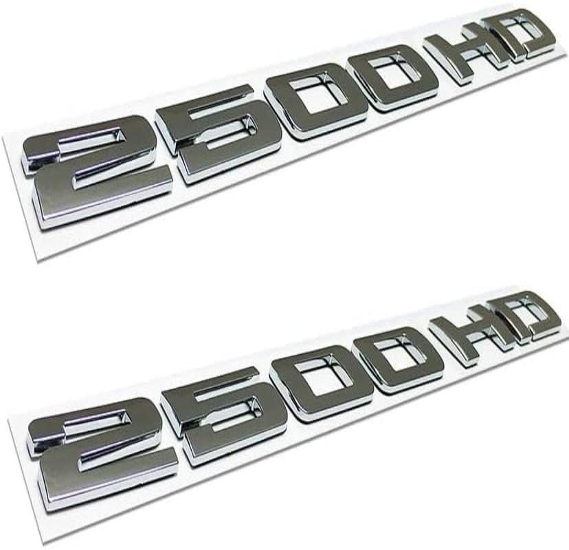 BEM4 2pcs car styling Letter Badges 2500HD 2500 HD Emblem 3D Decal Suitable for Both Side Doors or Tail Doors