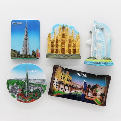Aimants de réfrigérateur 3D Dubaï voile el souvenir pâte magnétique pour réfrigérateur décoration de maison Collection architecture de Dubaï Cadeaux