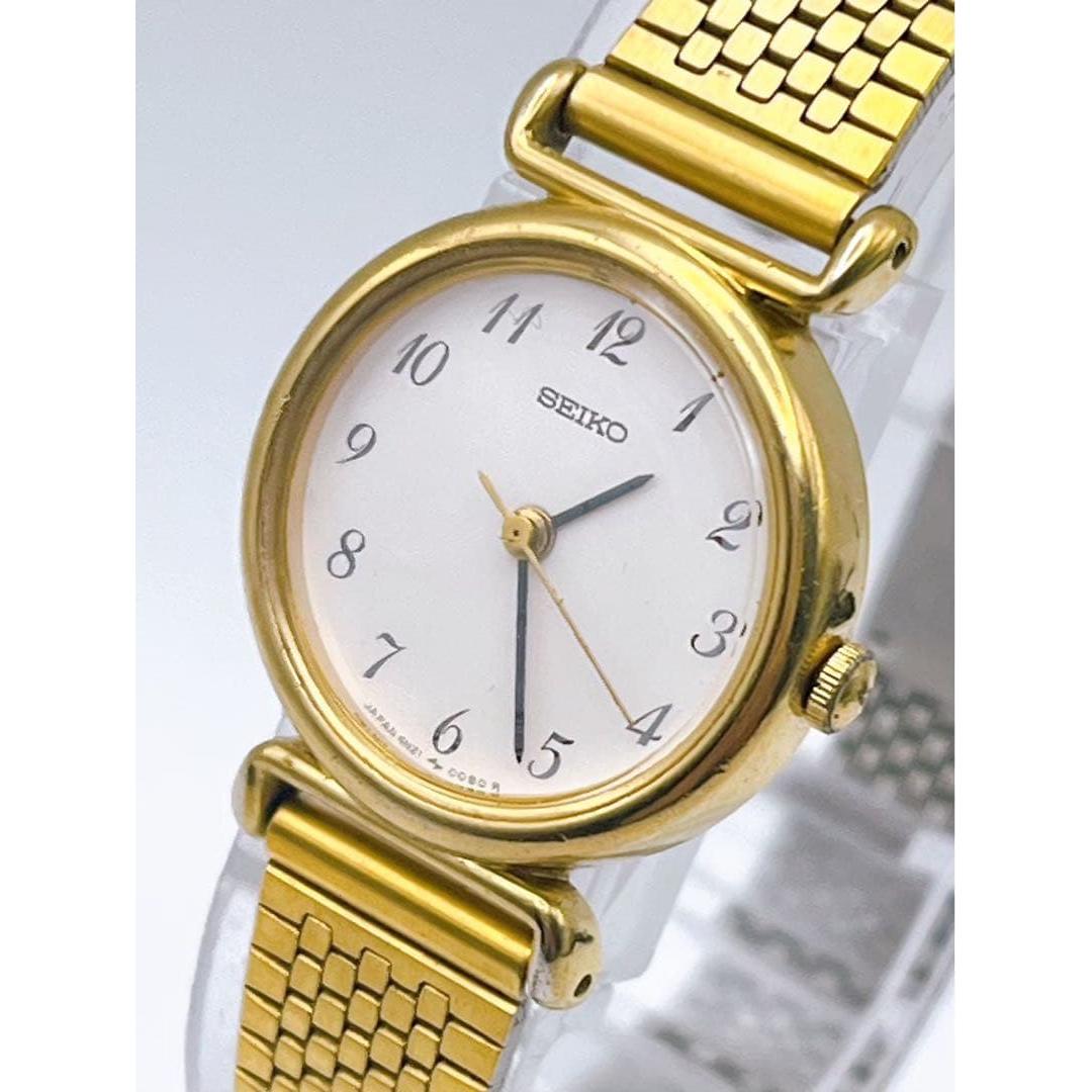 SEIKO Watch Working Item 4N21-0052 Battery Replaced Gold