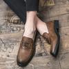 Leather Shoes Men's Spring and Autumn New Doudou Casual Shoes Men's Business Soft Sole Versatile