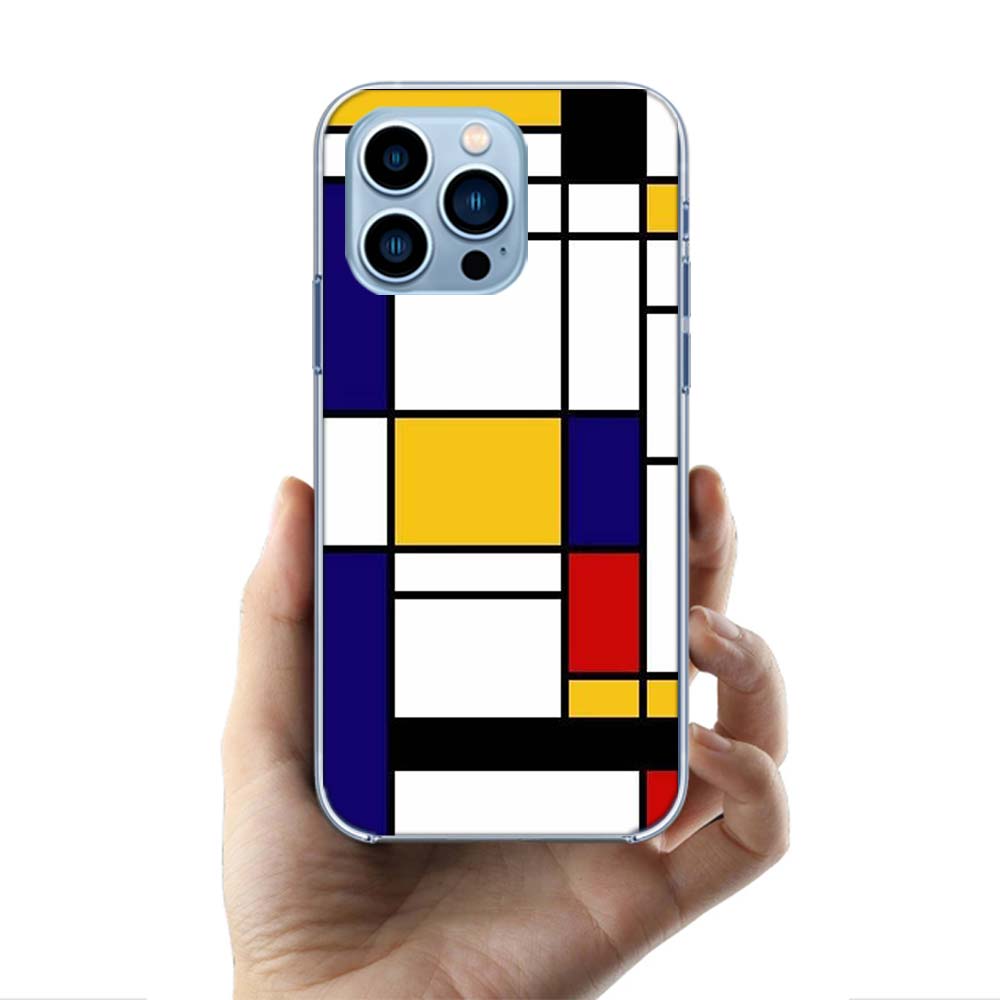 TOPLBPCS Mondrian Grid Cases Phone Case For Iphone 17E 16E 17 Air 16 Pro Max 15 Pro 14 Plus 11 13 12 Mini Cover Cases Compatible