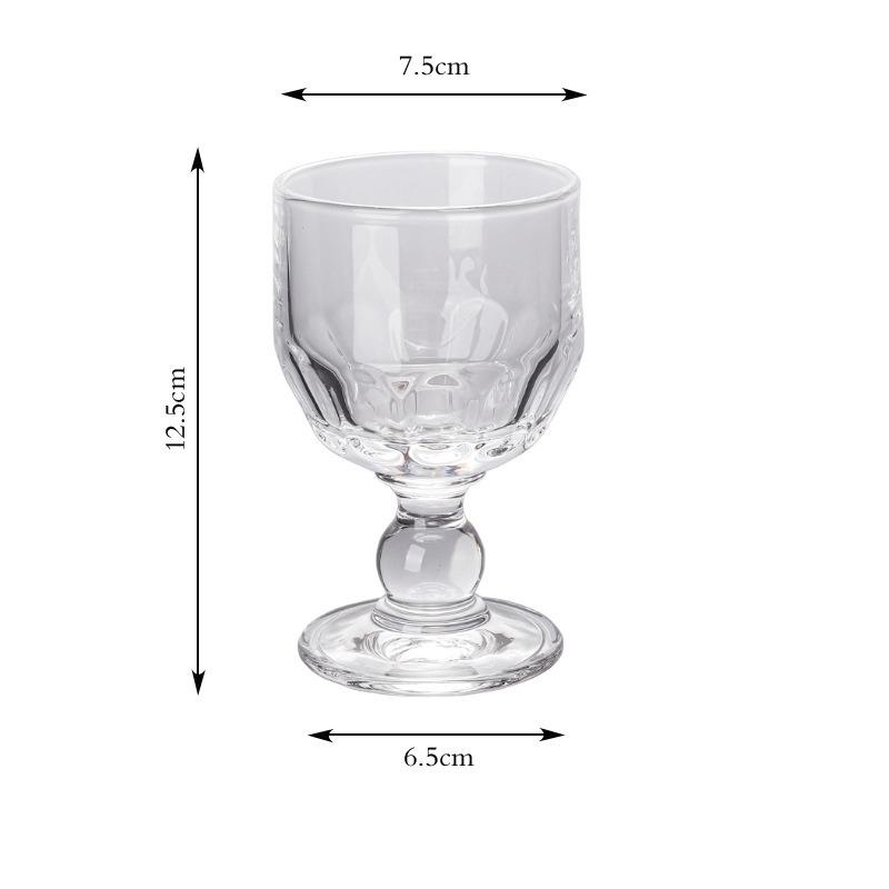 1PC Glass Cup Drinkware Medieval Goblet Premium Sense Retro Sparkling Fruit Wine Drinking Set Household Goods