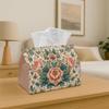 1pc Tissue Box Holder Features a Beautiful And Detailed Floral Design with Balanced Patterns - A Versatile Napkin Dispenser Suitable for Home Gatherin