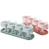 Meiliya 4-Grid Glass Seasoning Box Set