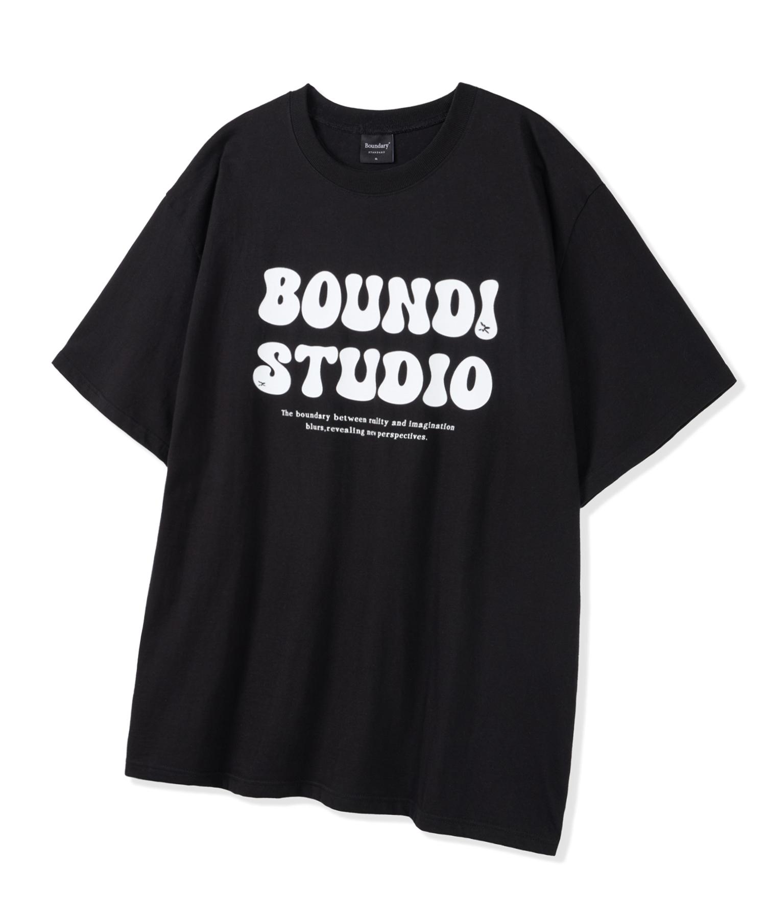 Boundary Soft Cotton Oversized Boundary Studio Short Sleeve T-Shirt [Black] Black/M