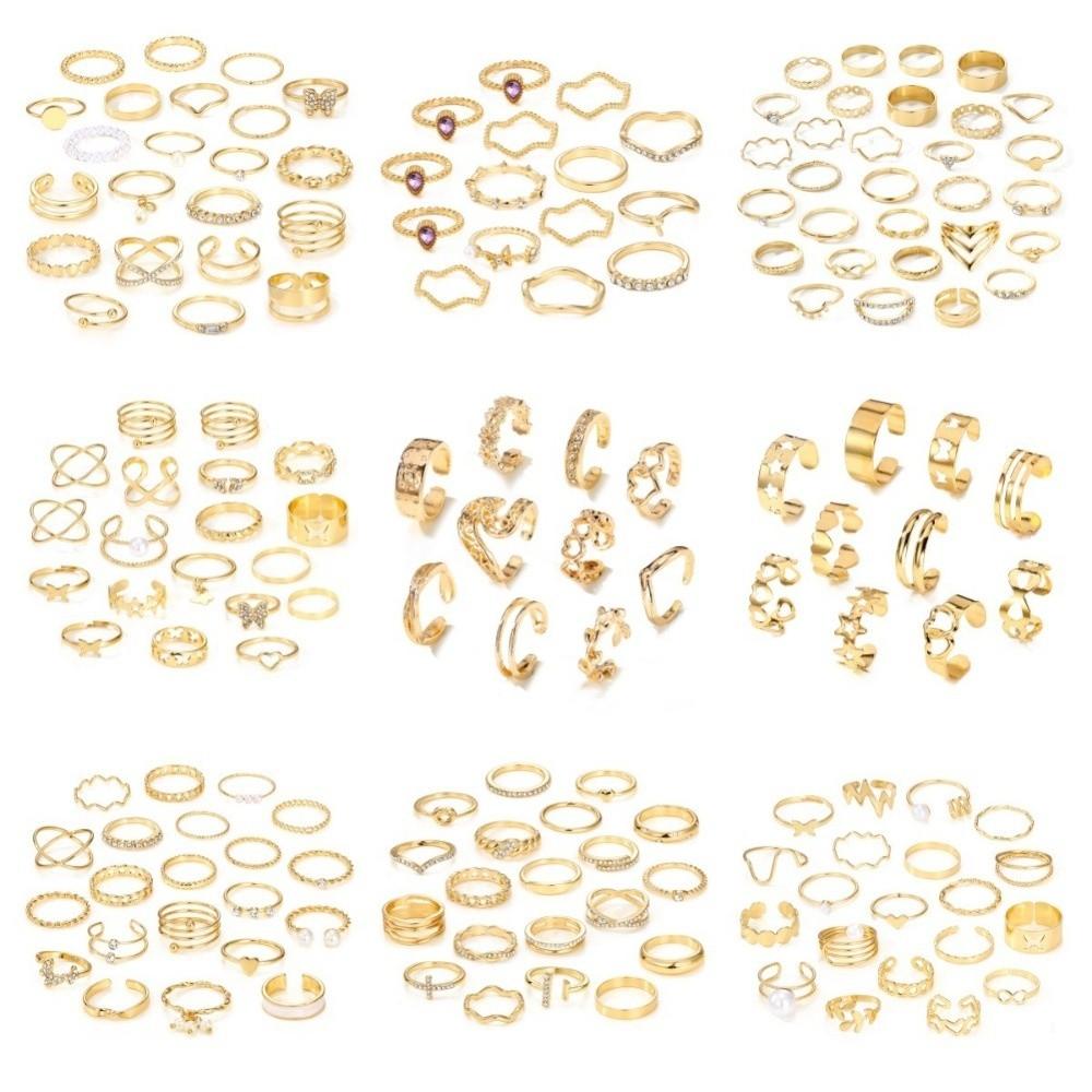 30pcs/set Geometric Knuckle Rings Set Bohemian Women's Ring Ring Jewelry Set  Jewelry Accessories