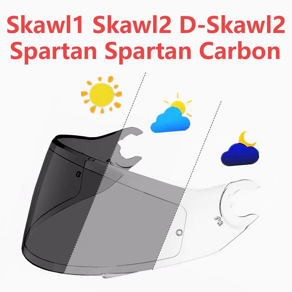 SPARTAN CARBON Visors for SHARK Spartan/D Skwal 2 Motorcycle Helmet Visors UV Protection Electroplated Visera Casco Moto