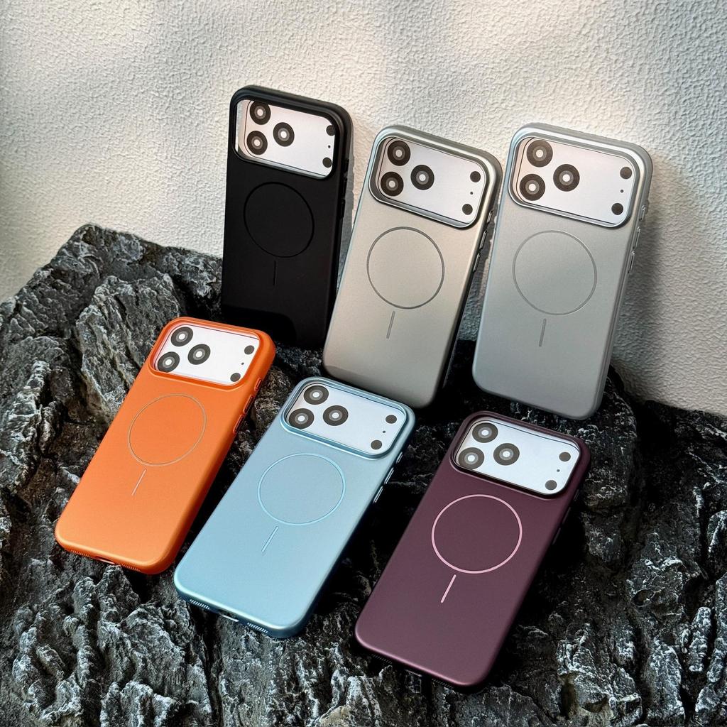 iPhone 17 Magnetic Frosted Case for 13/14/15/16 Pro Max - Solid Color, Drop-Proof, Skin-Feel Protective Cover
