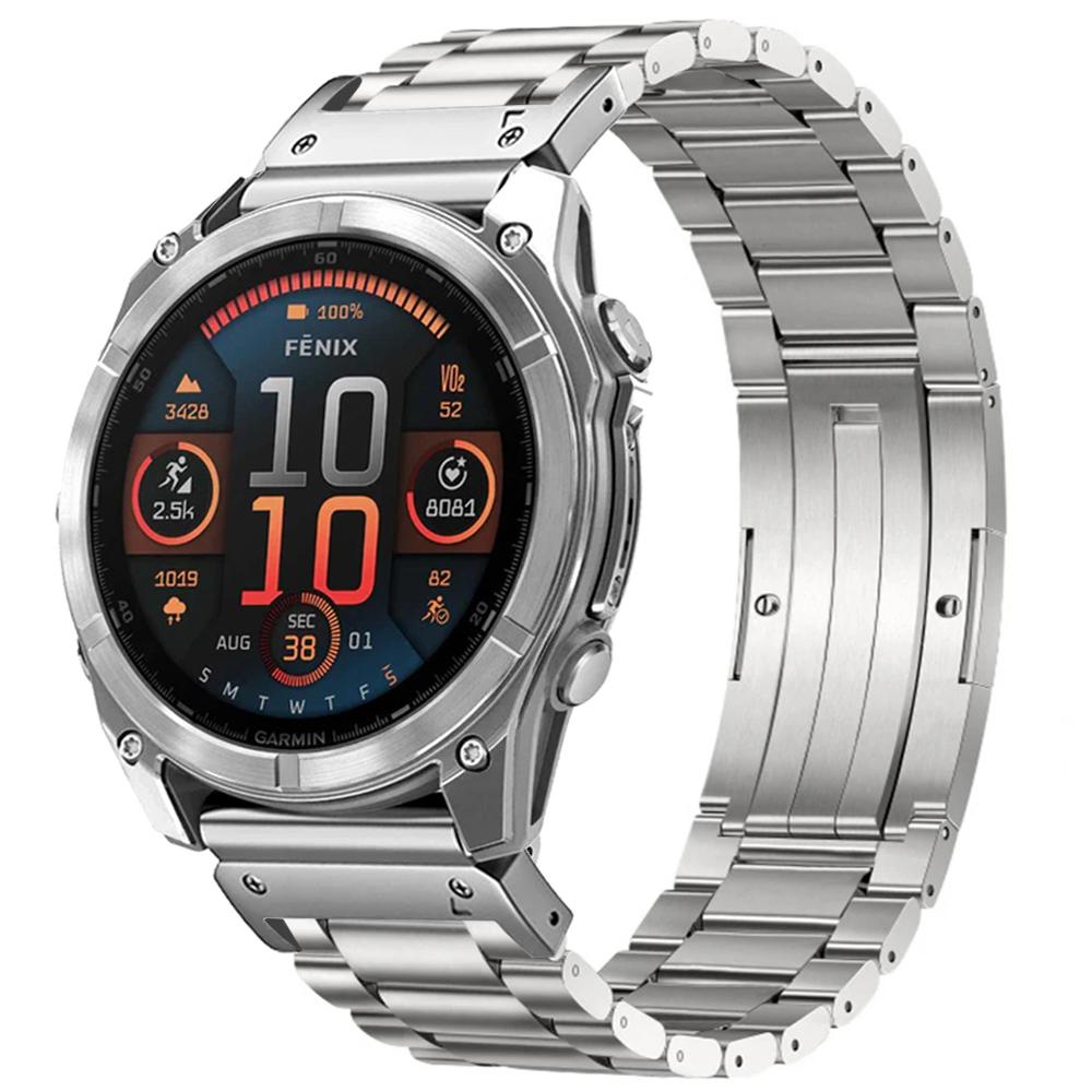 26mm Stainless Steel Band for Garmin Enduro 3 Fenix 8 51mm Strap Men Metal Wrist Bracelet for Garmin Fenix 7X Pro 51mm Fenix 6 5