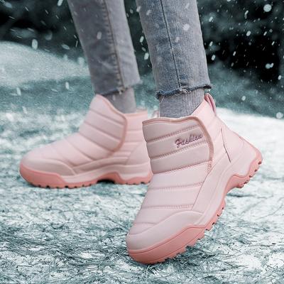 Winter Outdoor Sports Snow Boots Thickened Thermal Cotton Boots Women's Velvet Short Boots Comfortable Wear-resistant Cold-proof and Ankle Boots