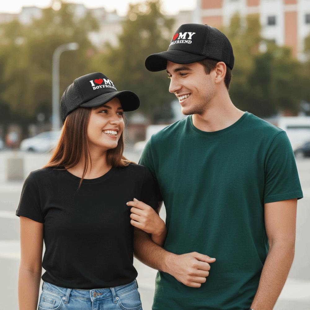 Letter Printing Mesh Baseball Cap Adjustable Breathable Boyfriend Girlfriend Couple Hats Hip-hop Snapback Cap