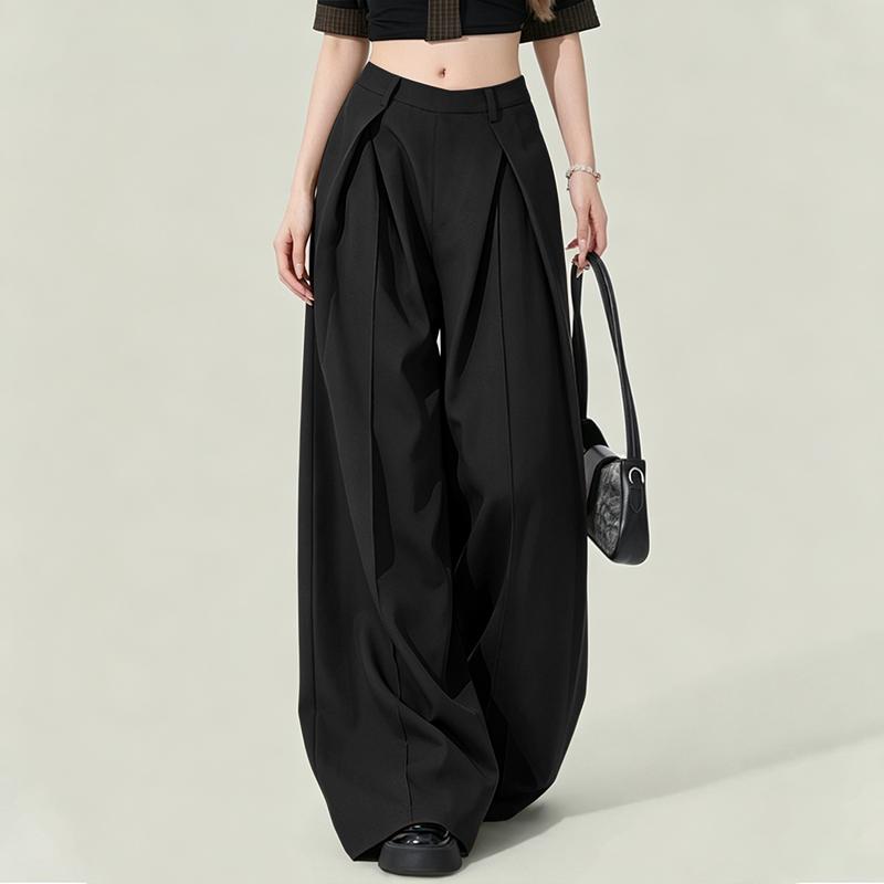 ZANZEA Women Commuer Casual Solid Color Loose Wide Leg Pants