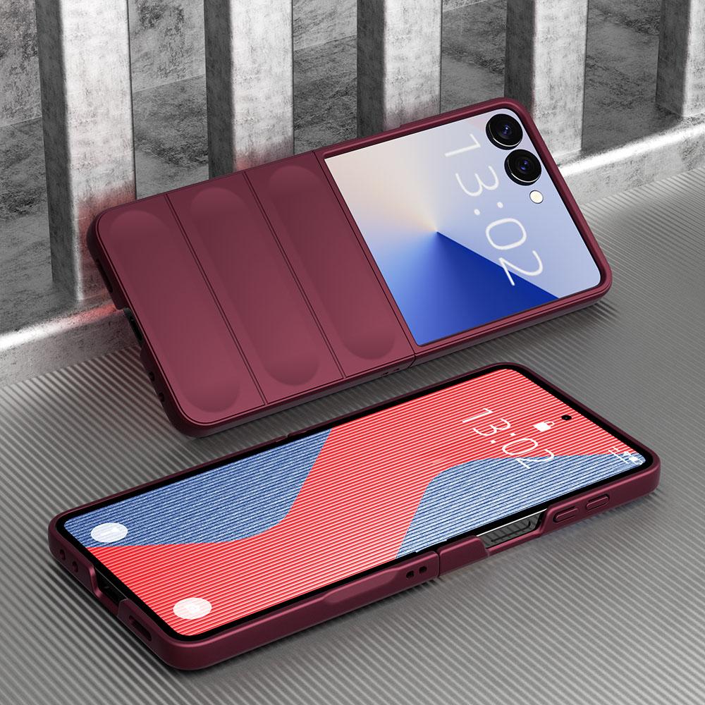 KEYSION Stoßfeste Hülle für Samsung Z Flip 7 5G Rutschfeste Hartplastik-Handy-Rückseite für Galaxy Z Flip 7 5G