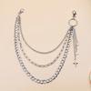 European and American Jewelry Hollow Cross Awl Pendant Trouser Chain New Star Waist Chain Multi-Layer Decoration
