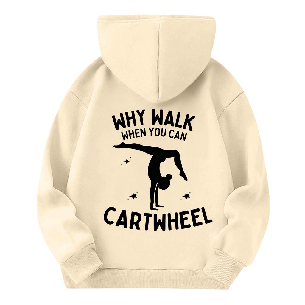 Children's Casual Round Neck Printed Pullover Long-sleeved Hooded Sweatshirt Top