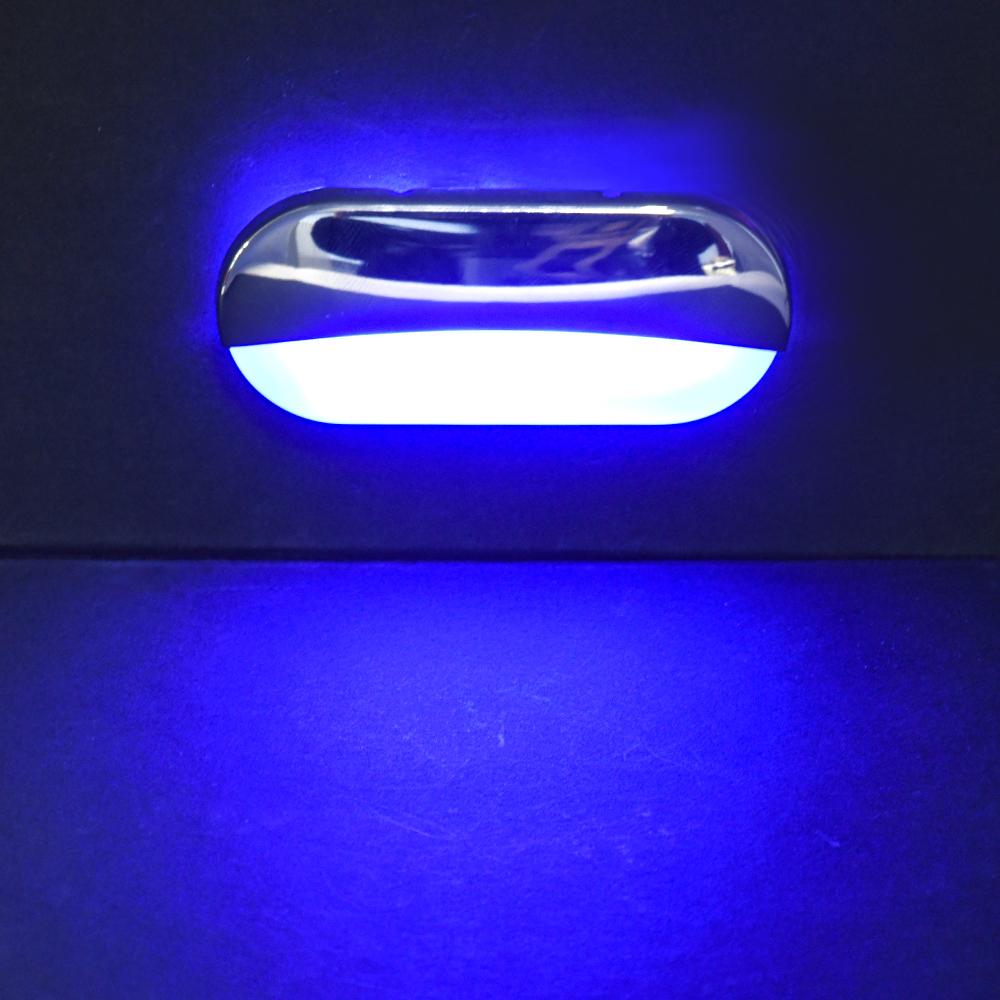 2 X 12V Marine Boat LED Courtesy Stair Light RV Trailer Corridor Garden Step Lights синий