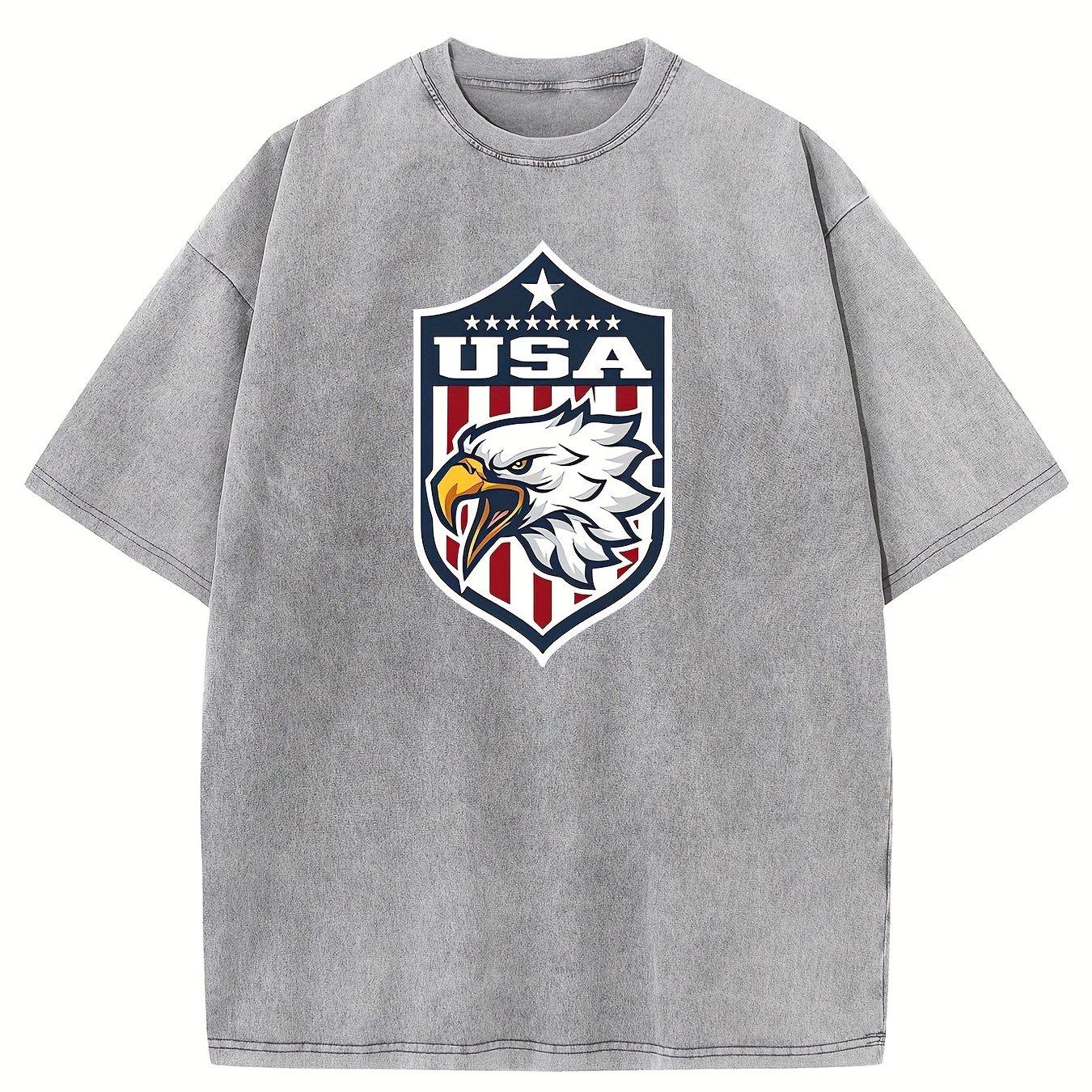 

Новая мужская футболка с коротким рукавом, повседневная, из удобного стираного хлопка, летняя, с принтом логотипа ограниченной серии США M