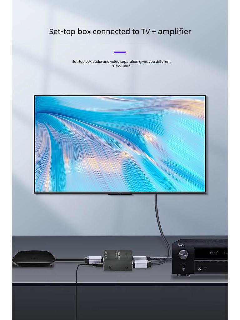 HDMI to HDMI, Audio + SPDIF + R/L Converter with Power Supply