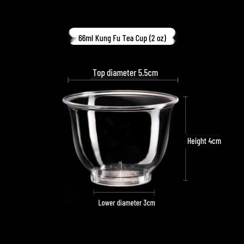 Chaxun Einweg-Klarsichtbecher aus Kunststoff (100er-Packung)