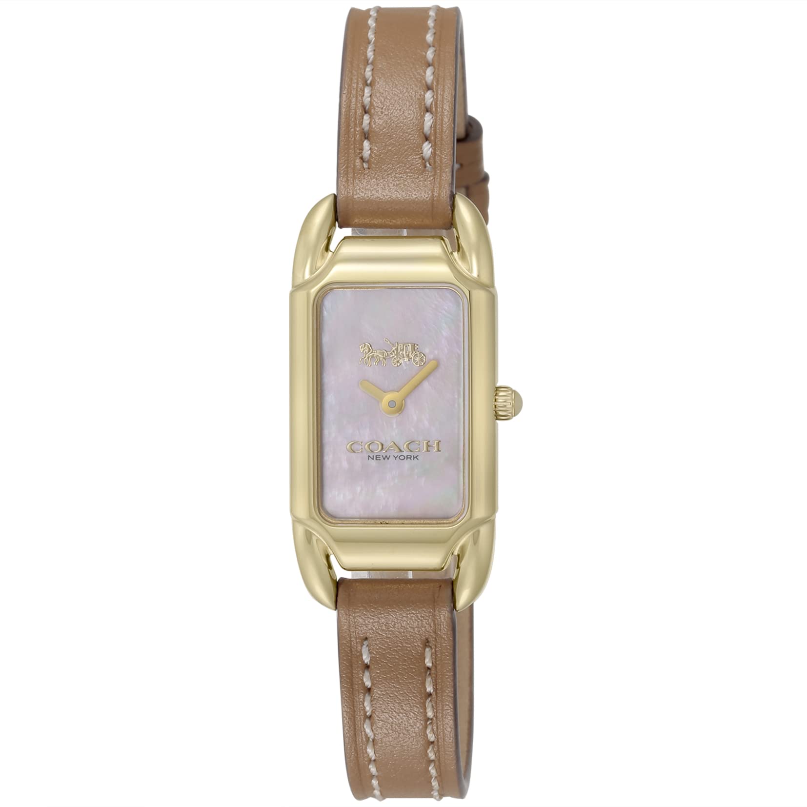 

CADIE Белый Перламутр Нержавеющая Сталь 28ММ Коричневый [Coach] Часы, Циферблат, Сталь, Кварц, Часы, 14504028, Женские, [Б/У]