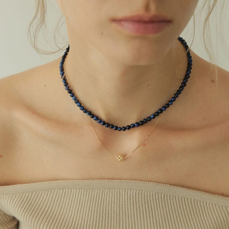 Modernlike Silver 925 Lapis Necklace 4.5mm