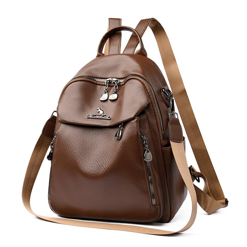 Large Capacity Women's Retro Backpack Shop Multi-function Shoulder Bag