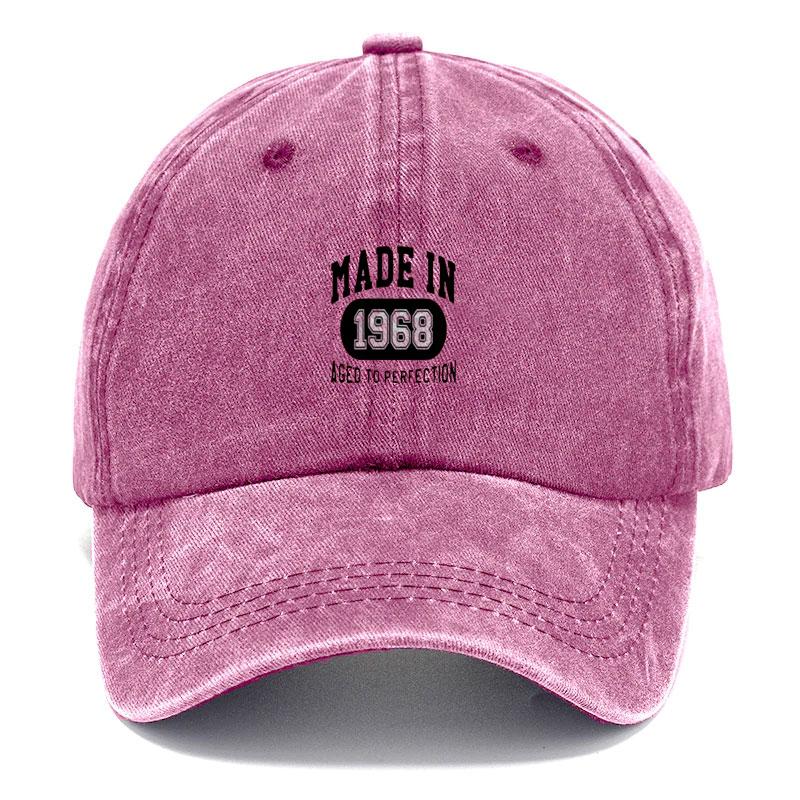 Customize 1968 Vintage Washed Cotton Baseball Cap Adjustable Distressed Trucker Hat for Men Women Retro Classic Hats Cotton Cap