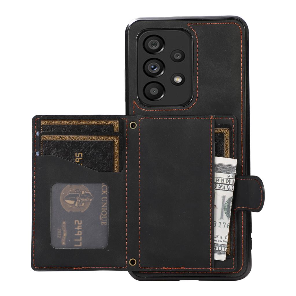 Für Samsung Galaxy A72 5G/4G Hülle TPU+PU Leder Ständer Kartenhalter Handyhülle