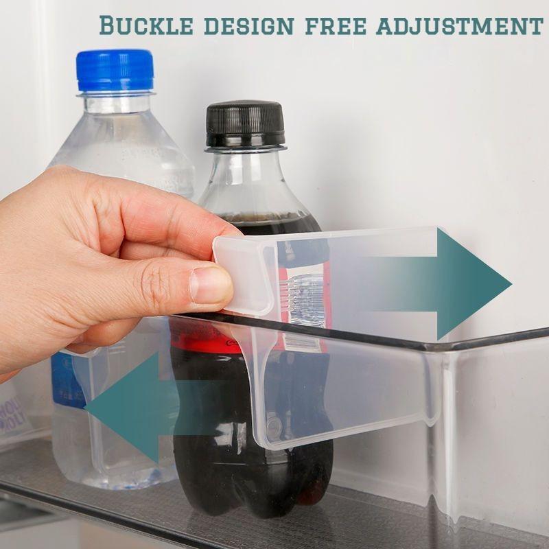 Unique 20pcs Adjustable Fridge Divider Clips - Versatile Snap-In Storage Divider for Refrigerator Organization