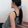 38comeoncommon Check Sheer Scrunchie (Sky Blue)