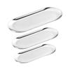 Stainless Steel Trinket Storage Trays Dining Plate Serving Plate Decor Storage Dish Jewelry Ring Organizer Bread Dessert Plate