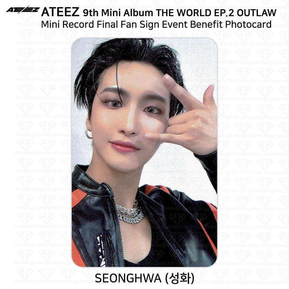 ATEEZ THE WORLD EP.2 OUTLAW Fan Sign Event Benefit Photocard Minirecord Everline