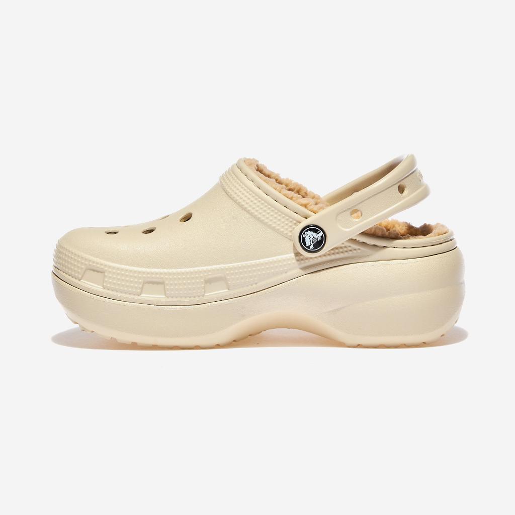 Crocs Klasické platformové podšívkované pantofle pro ženy, CRS207938, 1010100096, Populární korejské boty