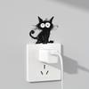 Witch Ghost Black Cat Switch Sticker, Supermarket Bedroom Festive Atmosphere Socket Decoration Waterproof PVC Sticker