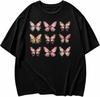 Floral Butterfly Print Graphic T-shirt