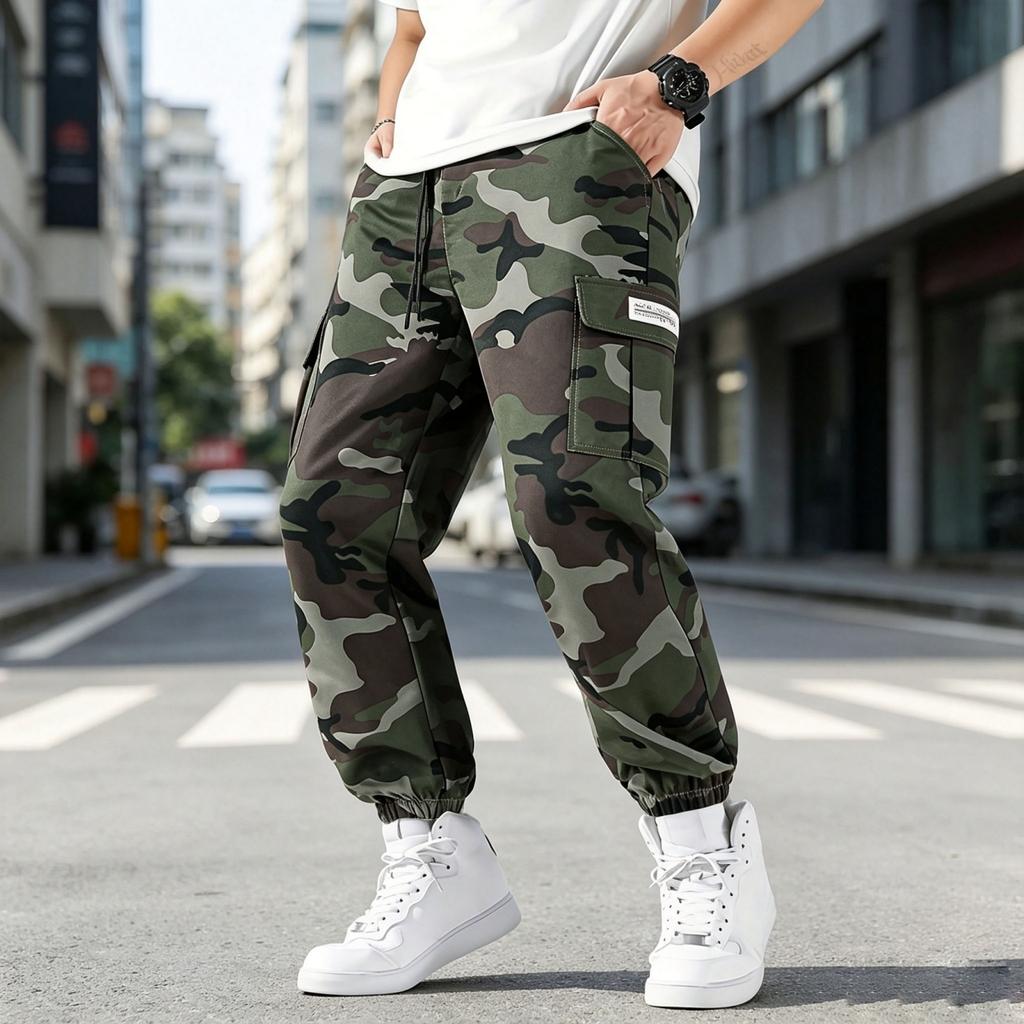 Men's Cargo Pants with Multiple Pockets Joggers Casual Athletic Tapered Sweatpants