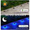 Smart Solar LED Deck Lights IP68 Auto-Dimming 3 Lighting Modes 360 Beam Angle Anti-Rust Landscape/Patio/Garden/Driveway 50000
