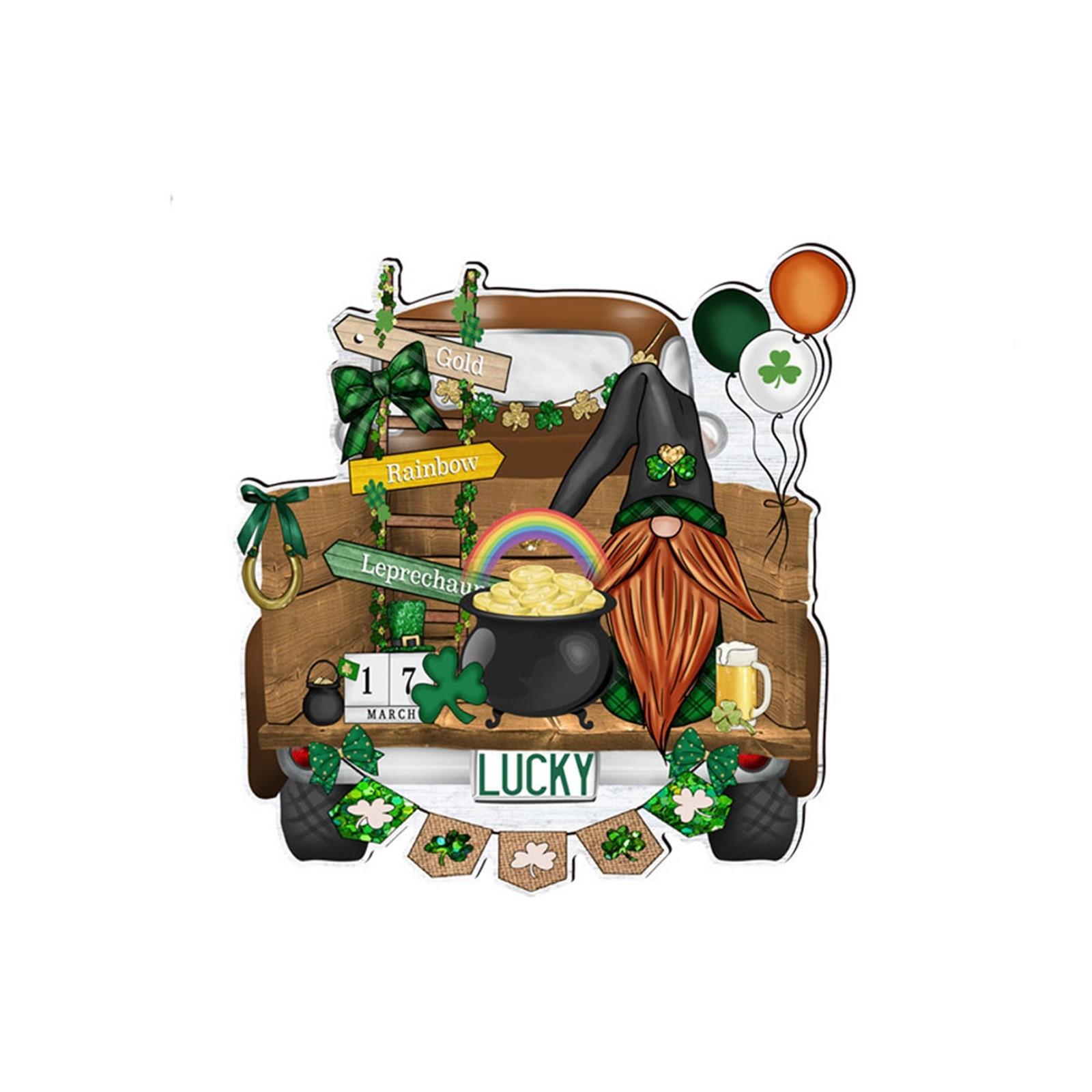 

Деревянная удача, креативный подвесной реквизит, декор для Дня Святого Патрика, вечеринки, фестиваля, домашний декор One Size
