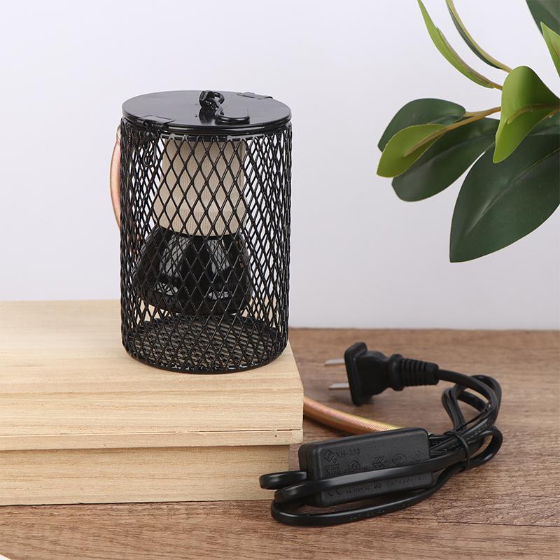 E27 Pet Heating Lamp With Anti-Scalding Lampshade For Turtle Snake Lizard Infrared Ceramic Emitter Heat Light 25/50/75/100W