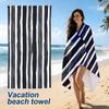 Toalha de Praia Absorvente com Estampa de Listras Macia Amiga da Pele para Praia Yoga Banho Piscina Perfeito Presente para Amigos Família