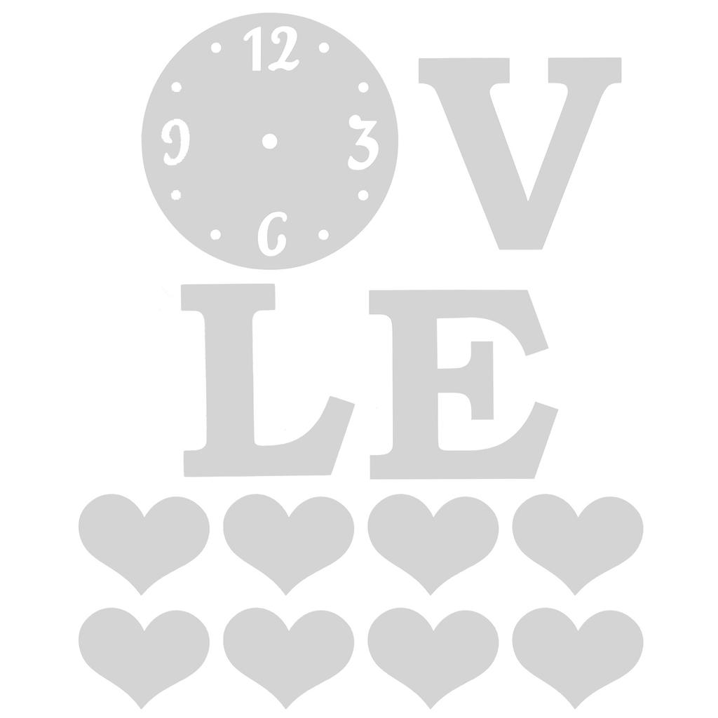 Spiegeloberfläche rahmenlose Wanduhr Aufkleber DIY Wanddekoration für Wohnzimmer Schlafzimmer Silber