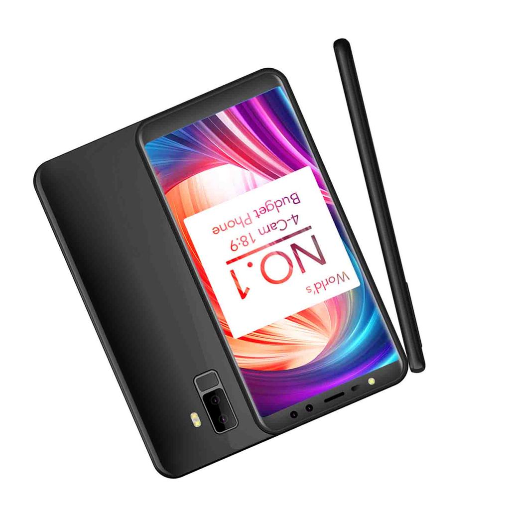 Quad Cam 18:9 Full Screen Mobile Phone Fingerprint 5.5 Inch HD 1280 * 640p 2GB+16GB WiFi GPS 2850mAh 3G WCDMA Smartphone