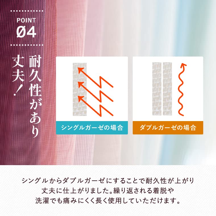 Gauze for Hook and Loop Made in for Hospital [KOMESICHI COLLECTION] [Yoneshichi] Nightwear, Blue, Medium, Care, Closure, Japan, Women's,