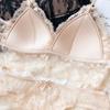 French Lace Triangular Cup Push Up Bra Set Women Sexy Lingerie Summer Comfort Fine Shoulder Strap Bras Backless Underwear Sets
