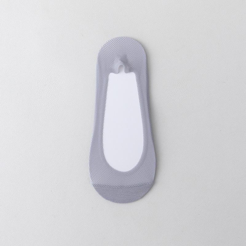 Ice Silk Boat Socks for Women's Summer, Thin Anti-slip and Non-slip-off, Cotton Sole, Summer Shallow Mouth Invisible Socks